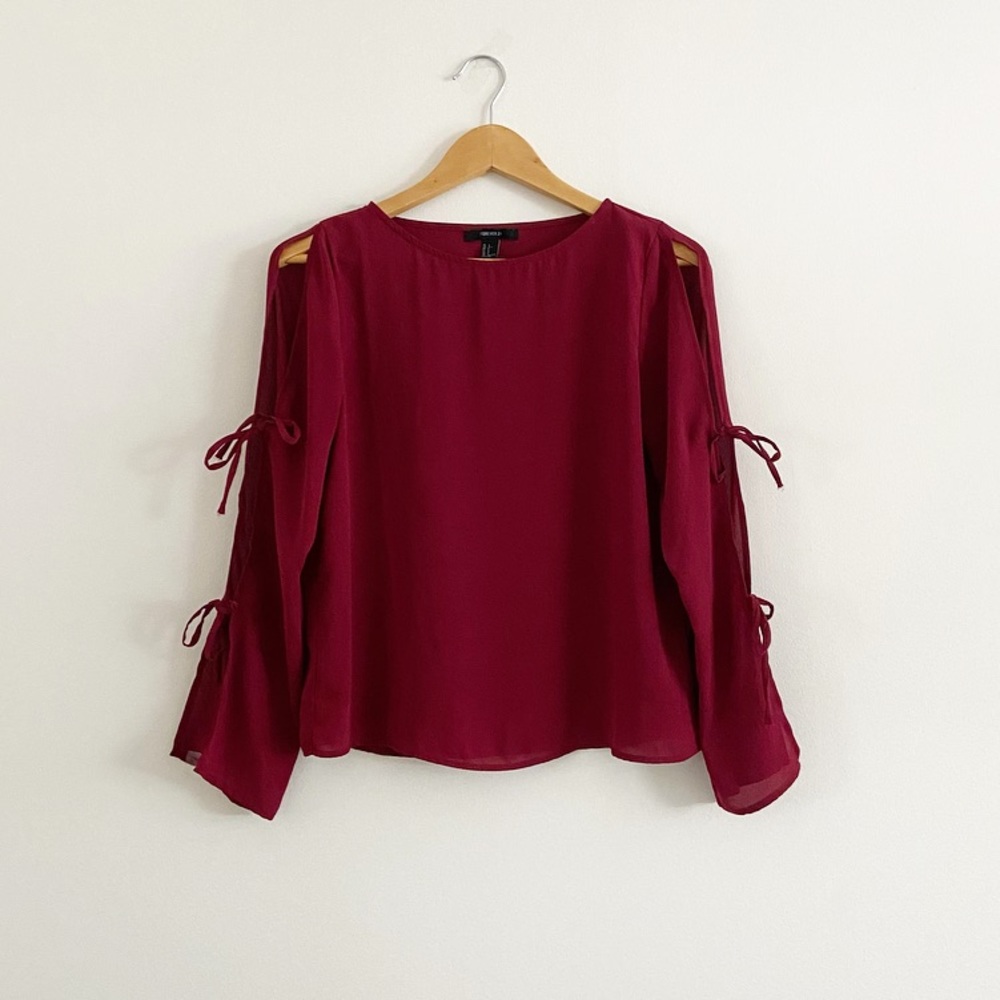 Forever 21 tie sleeve blouse